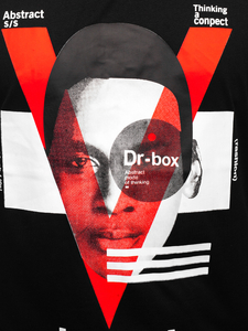 Mintás férfi póló fekete színben Bolf KS2552