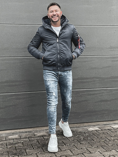 Sötétkék téli férfidzseki Bolf 2120