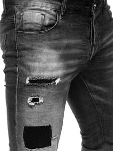 Férfi slim fit farmernadrág grafit színben Bolf MP0031G