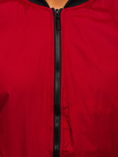 Átmeneti férfi bomber dzseki bordó színben Bolf 5M708