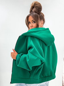 Női kapucnis pulóver szigetelt butterfly zöld Bolf 821112