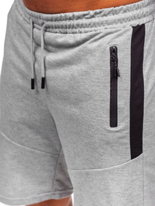 Szürke pamut rövidnadrág férfi Bolf 8K1500