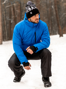 Téli férfi sportdzseki kék színben Bolf HH011