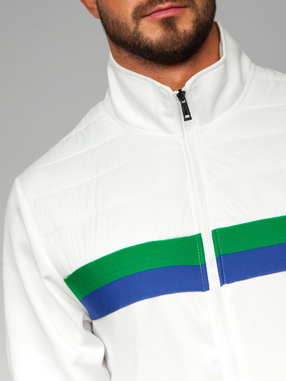 Férfi melegítő együttes fehér színben Bolf 3A166