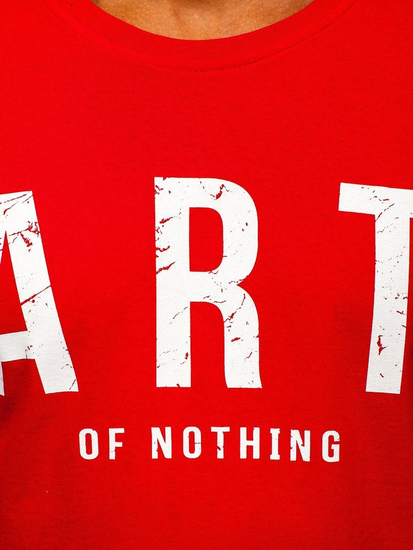 Férfi póló mintával piros Bolf 1180