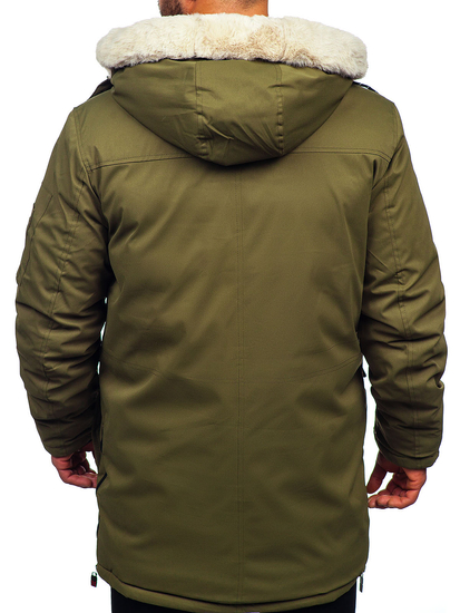 Khaki férfi téli parka kabát Bolf 5M3123