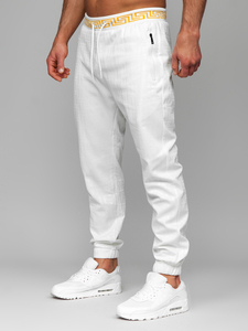 Fehér színű férfi melegítő együttes kapucnival Bolf 3A161