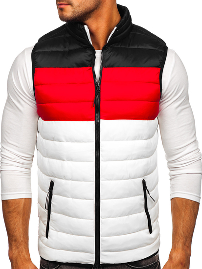 Steppelt férfi mellény fehér-fekete színben Bolf HDL88005