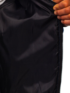 Átmeneti steppelt férfi bomber dzseki kék Bolf MY-01