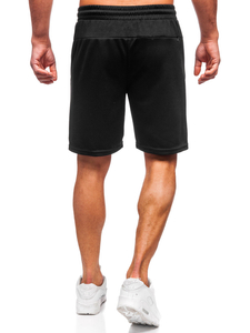 Fekete pamut rövidnadrág férfi Bolf 17K533