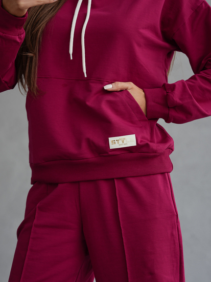 Női két darabos szett bordó Bolf 82162