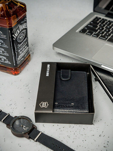 Férfi bőr pénztárca fekete színben 3080