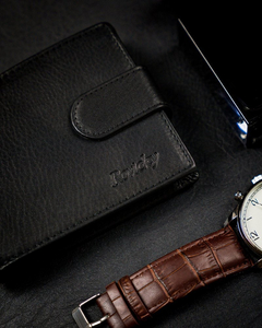 Fekete színű férfi bőr pénztárca 13967