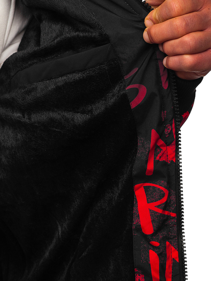 Piros steppelt téli sportos férfidzseki Bolf 27M8102