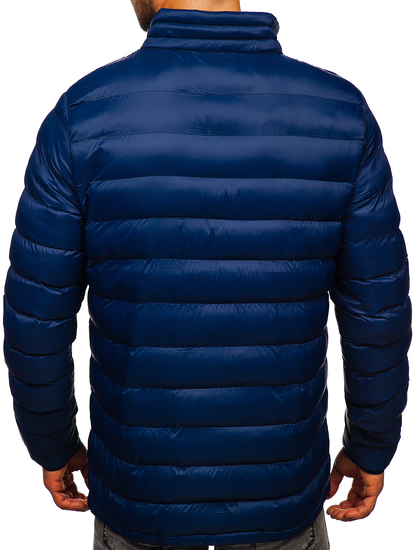 Téli steppelt férfi sportdzseki gránátkék színben Bolf 1111