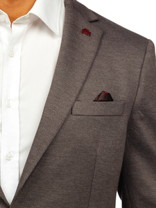 Sötétbarna férfi okos blézer Bolf 024