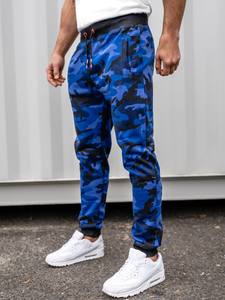 Férfi melegítőnadrág terep-gránátkék színben Bolf KZ15A