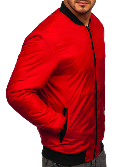 Férfi átmeneti bomberdzseki piros színben Bolf AK95