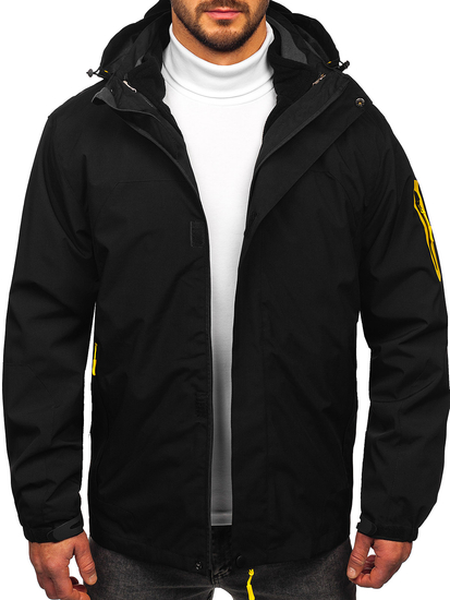 Fekete férfi sportos tavaszi-téli dzseki 2 az 1-ben Bolf 5M3263