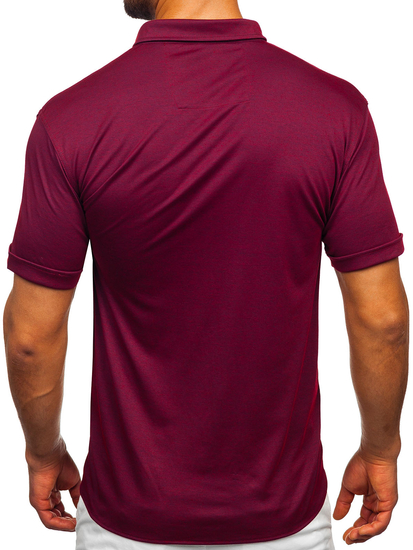 Bordó rövid ujjú férfi ing Bolf 2005