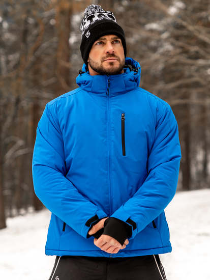 Téli férfi sportdzseki kék színben Bolf HH011