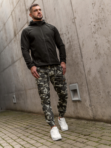 Fekete férfi átmeneti softshell dzseki Bolf HH017A