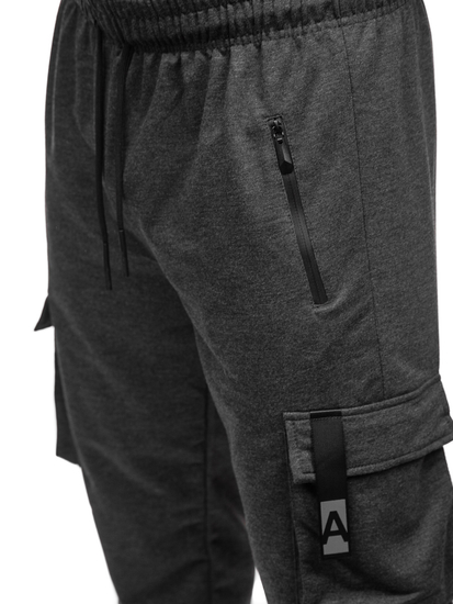 Antracit férfi oldalzsebes jogger melegítőnadrág Bolf JX6362