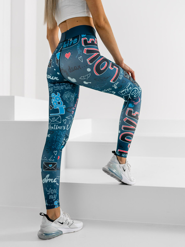 Női leggings gránátkék színben Bolf 20755