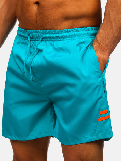 Kék rövid férfi fürdőnadrág Bolf QD29