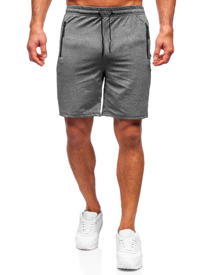 Férfi rövid szabadidőnadrág grafit színben Bolf 68024