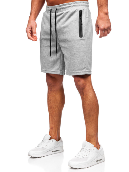 Szürke pamut rövidnadrág férfi Bolf 17K533