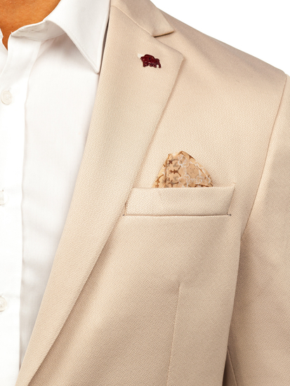 Bézs férfi okos blézer Bolf 022