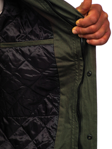 Khaki színű átmeneti férfi pamutdzseki Bolf 10290