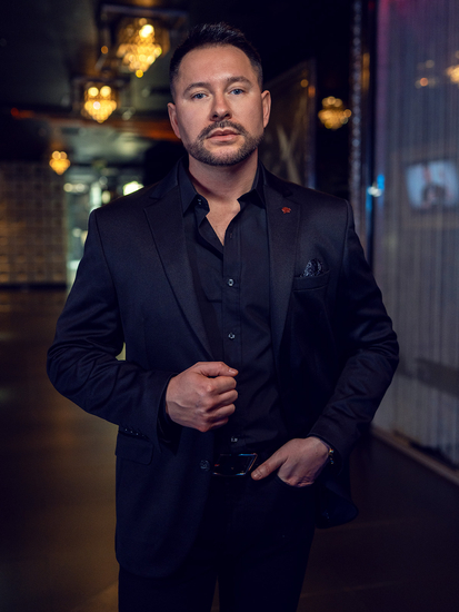 Férfi casual zakó fekete Bolf 026A