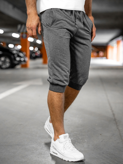 Grafitszürke férfi baggy melegítő rövidnadrág Bolf K10002A