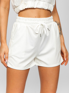 Kétrészes női tréning szett fehér színben Bolf YP1003