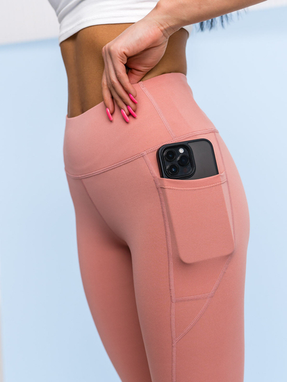Világosrózsaszín női leggings Bolf XL002