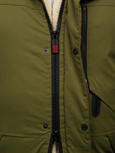 Téli férfi parka khaki színben Bolf 22M38