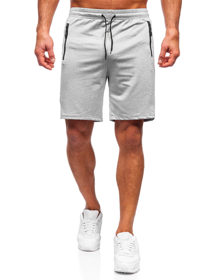 Férfi rövid szabadidőnadrág szürke színben Bolf 68024