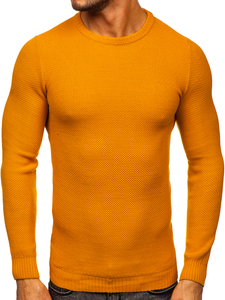 Férfi pulóver camel színben Bolf 4629