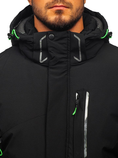 Férfi téli sídzseki fekete-zöld Bolf 1910