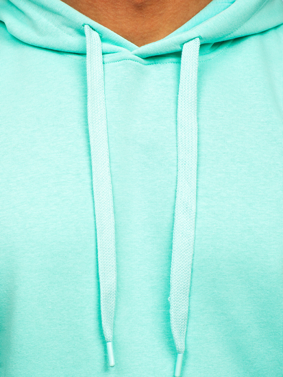 Kenguru típusú férfi pulcsi kapucnival mentazöld színben Bolf 1004