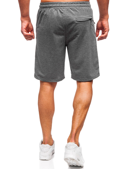 Grafitszürke pamut rövidnadrág férfi Bolf 8K1551