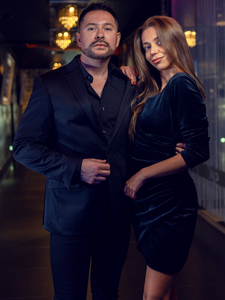 Férfi casual zakó fekete Bolf 026A