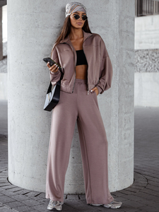 Női két darabos szett cipzárral cappuccino Bolf 821109