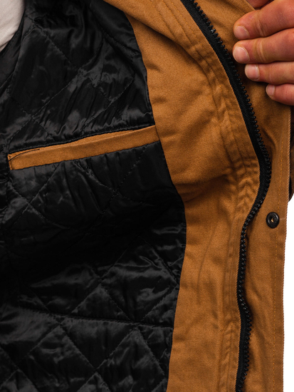 Camel színű átmeneti férfi pamutdzseki Bolf 10290