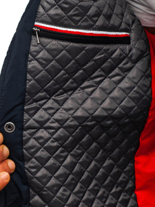 Elegáns átmeneti férfi dzseki gránátkék Bolf 1668