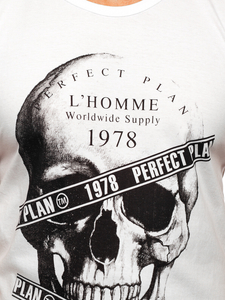 Mintás fehér színű tank-top Bolf 14807