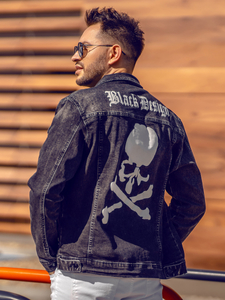 Férfi farmerdzseki fekete Bolf XSF78268