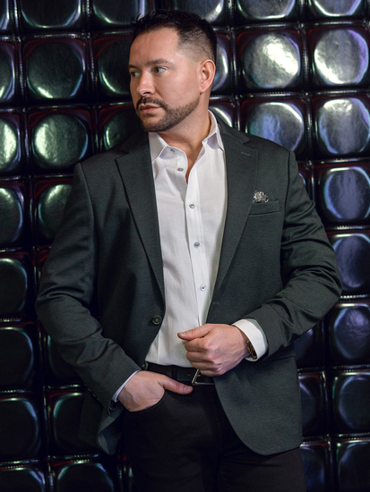 Férfi zöld casual zakó Bolf 24401-1